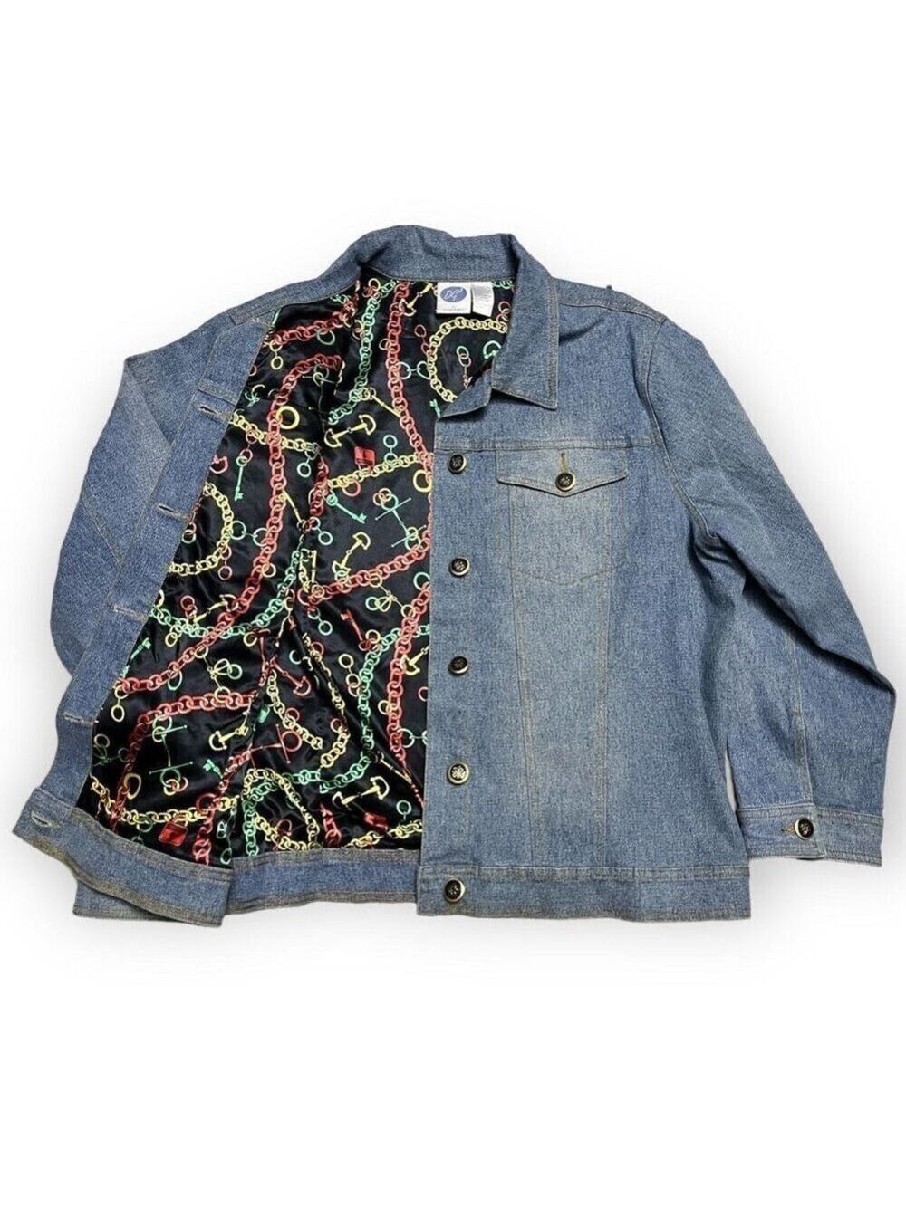 Vintage 90s Jacket Diane Gilman DG2 Designer Denim Jean - Womens XL